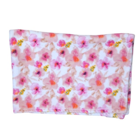 2022 Lilly Bloom Floral Soft Security Lovey Blanket 28" X 39" - Picture 1 of 4